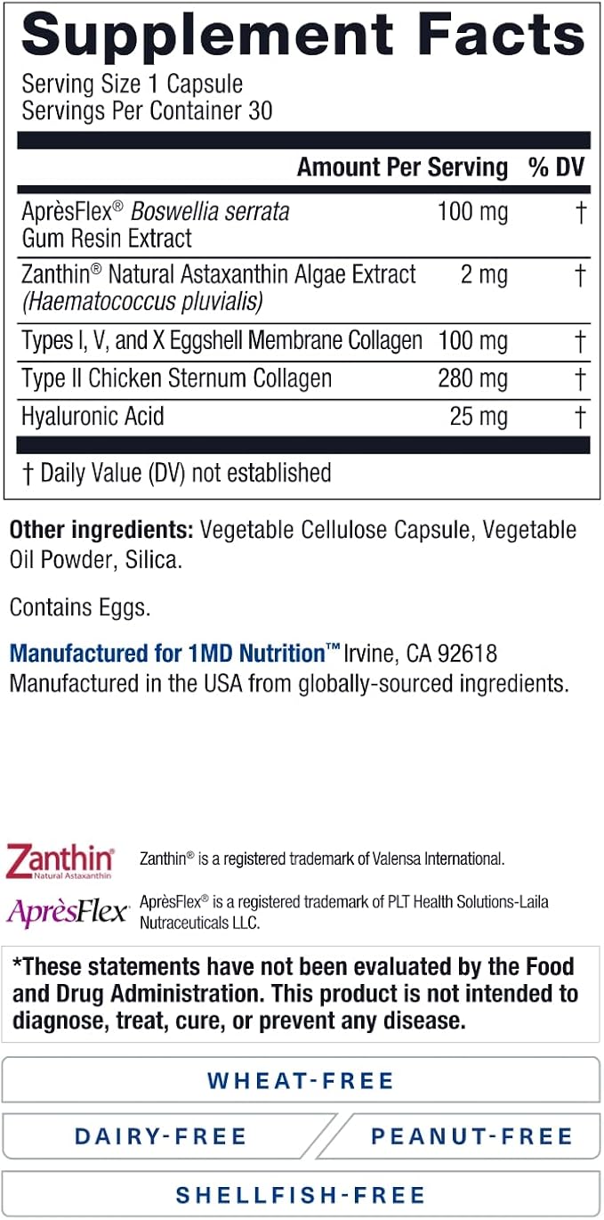 1MD Nutrition MoveMD - Joint Health Supplement - Doctor Formulated | with Collagen, Astaxanthin, and More | (3-Pack)