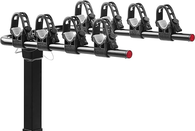 Retrospec Lenox 2-5 - Bike Hitch Rack for Cars, Trucks, SUVs with 2” Hitch | Foldable Steel Frame with Anti-Rattle Adapter, Tie Down Cradles and Straps - Fits Most Frames