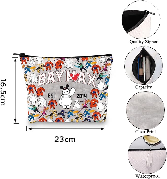 VAMSII Animated Film Merchandise Gift B Est 2014 Zipper Pouch Makeup Bag Gift Movie Fans (B-MAX Est 2014)