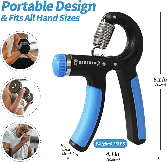 Grip Strength Trainer 11-132 Lbs (5-60kg), Forearm