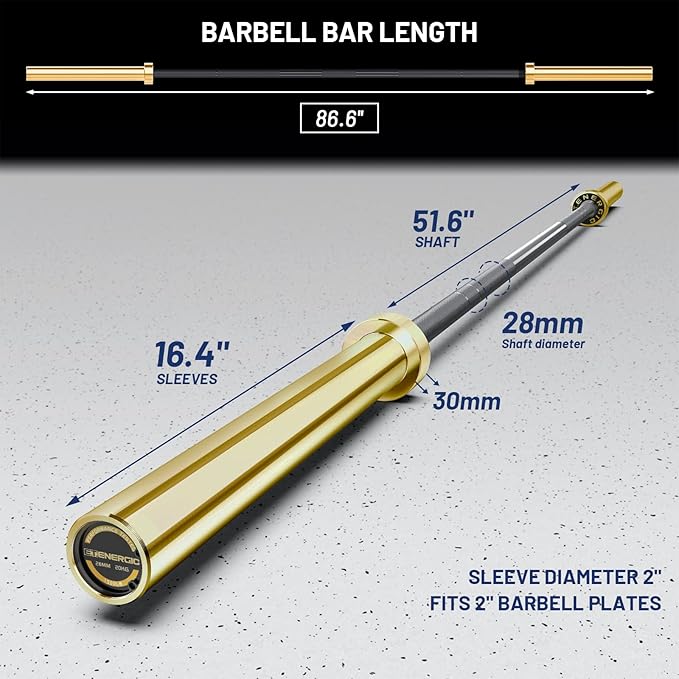 7ft Olympic Barbell Bar 45LB Load 1500-lbs Capacity Available 2" Olympic