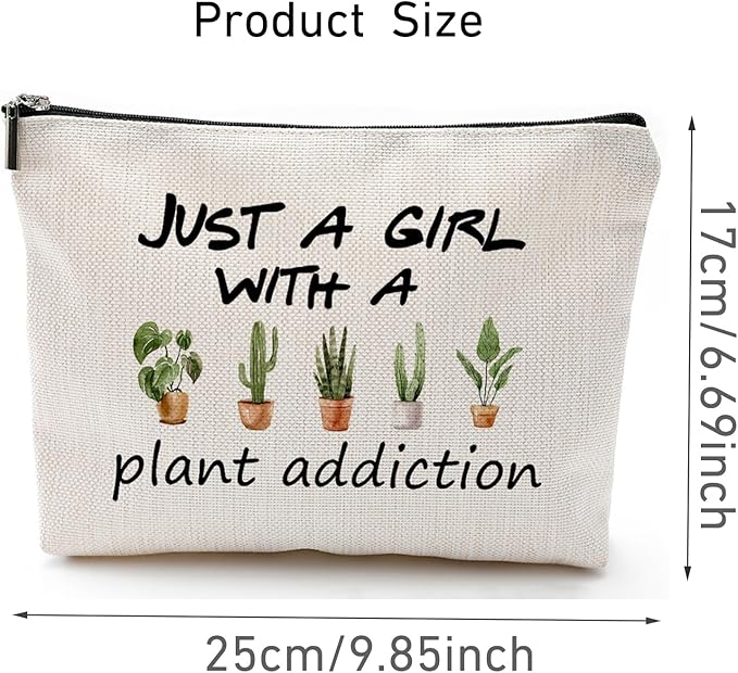 Green Plant Makeup Bag, Plant Lover Gifts Gardening, Gifts for Women Gardeners, Plant Lover Stuff, Plant Makeup Bag Gifts for for Plant Lovers Gardeners,Christmas Birthday Gifts(Plant)