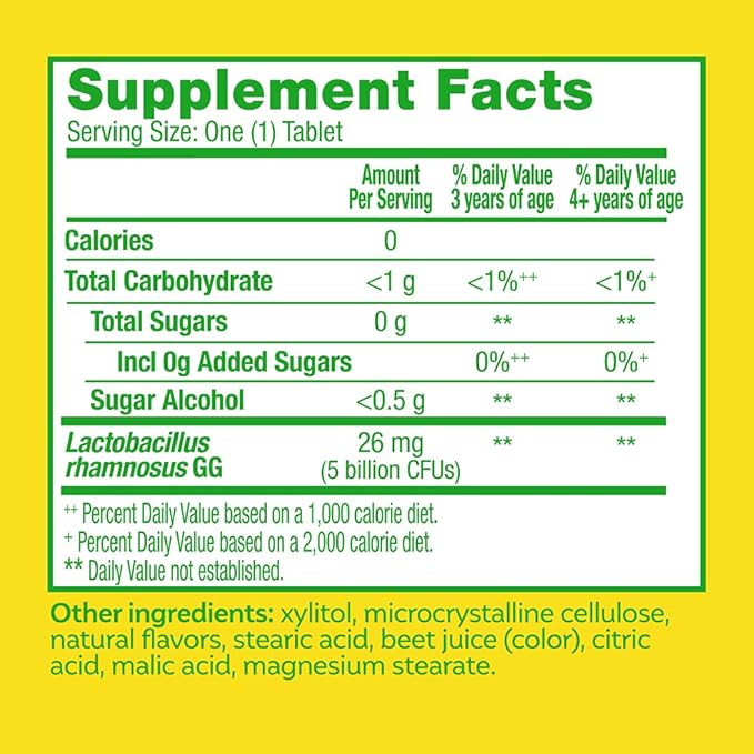 Culturelle Kids Chewable Daily Probiotic for Kids, Ages 3+, No.1 Pediatrician-Recommended Brand, Natural Berry, Daily Probiotics for Digestive Health, Oral Care & Immune Support, 2 Month Supply