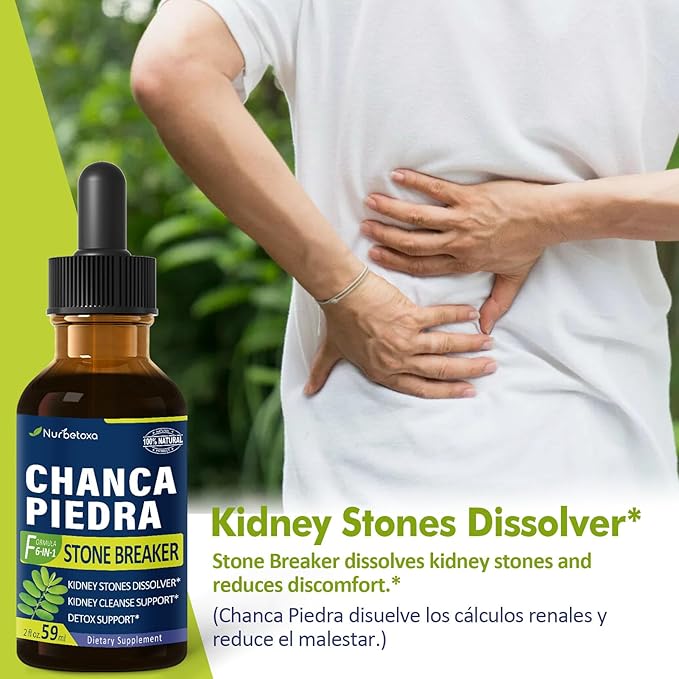 Herbal Formula with Stone Breaker & Horsetail Extract for Kidney Stones Dissolve, Kidney Cleanse Support & Detox Support. 2oz