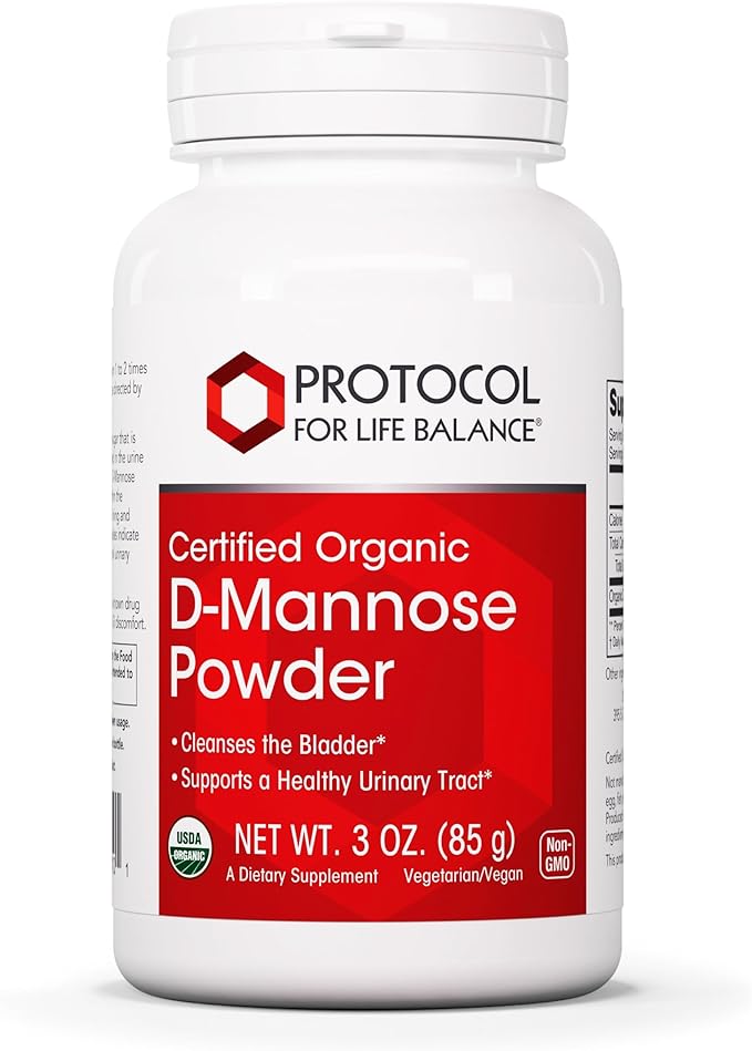 Protocol D-Mannose Powder - 2g per Serving - Bladder Cleanse - Support Healthy Urinary Tract* - for Men & Women - Kosher & Non-GMO - 3 oz