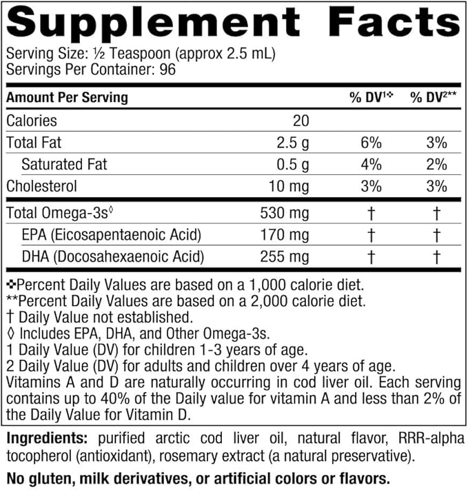 Nordic Naturals Children’s DHA, Orange - 8 oz for Kids - 530 mg Omega-3 with EPA & DHA - Brain Development & Function - Non-GMO - 96 Servings
