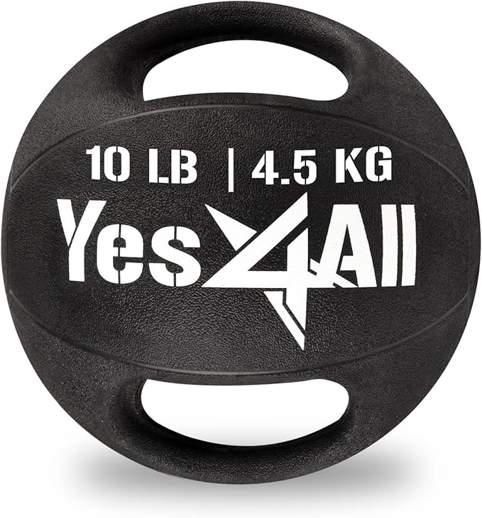 Yes4All Medicine Ball Dual Grip/Exercise Weighted Ball