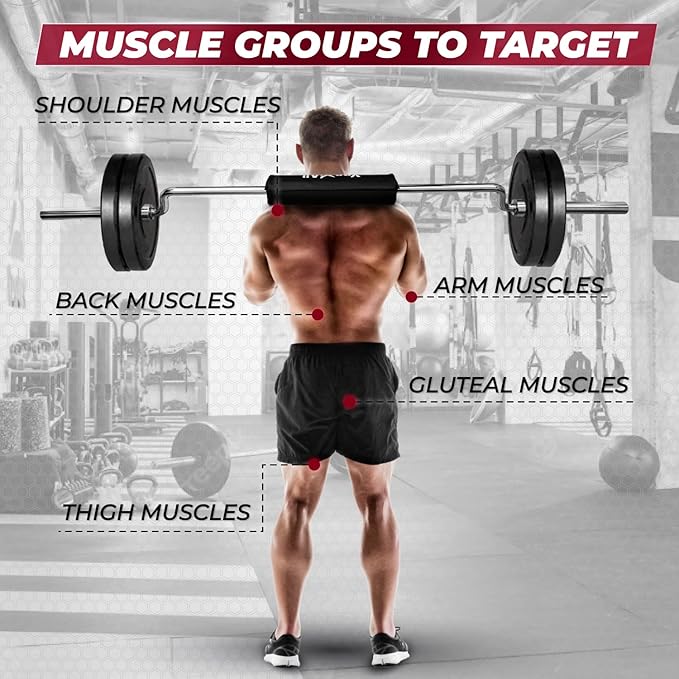 Yes4All Multi Grip Barbell & Cable Attachment - 2 Collars,