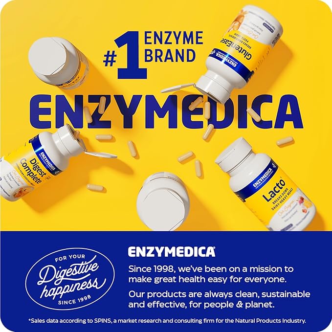 Enzymedica Digest Gold + ATPro, Maximum Strength, Fast-Acting, Helps Digest Large Meals, Prevents Bloating and Gas, 90 Count (FFP)