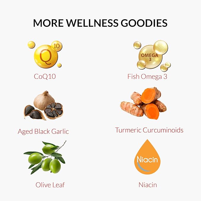 UpNourish Citrus Bergamot, Plant Sterols and Stanols Supplement, Support Heart Health with CoQ10, Omega 3, Olive Leaf Extract, Turmeric Curcumin, Black Garlic and Niacin - 120 Softgels