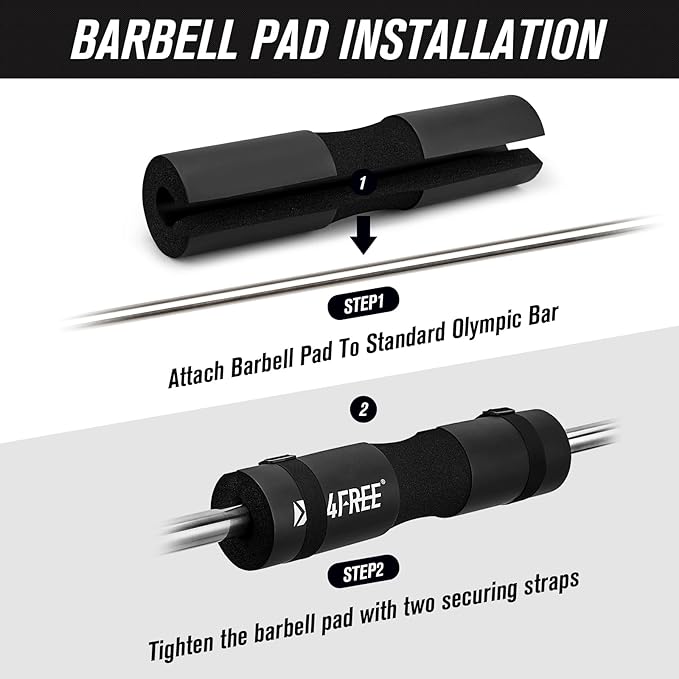G4Free 7pcs Barbell Pad Set for Squat 2 Gym 3 Hip