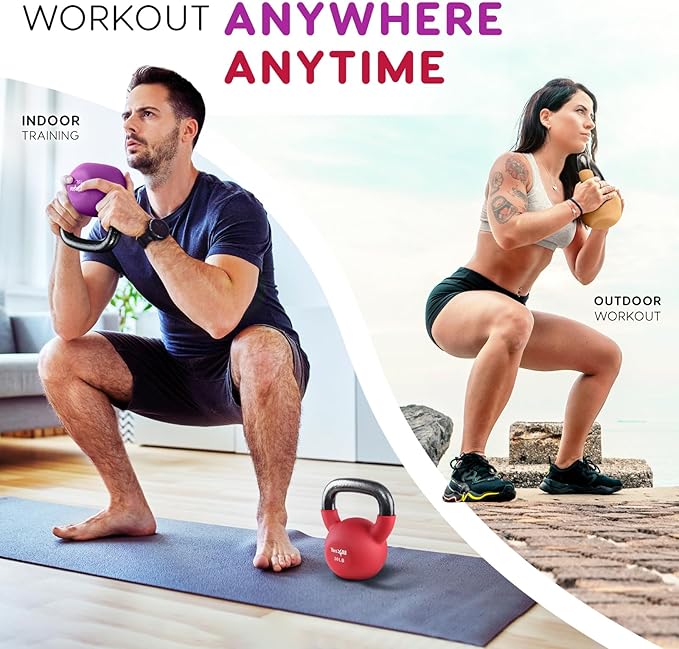 Yes4All Neoprene Coated/Adjustable Kettlebell & Kettlebell Sets -