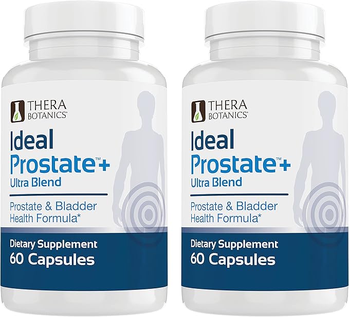Advanced Men's Prostate Support by Ideal Prostate Plus Ultra with Reishi Mushroom, Saw Palmetto, Lycopene and More for Natural Prostate Relief* - 2 Bottles