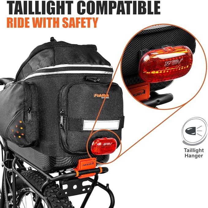 Ibera PakRak Bicycle Seat Post Commuter Rack and Quick-Release Bag