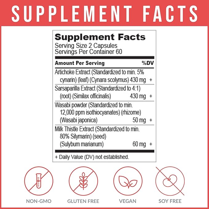 Body Ecology LivAmend | Liver Supplement | Milk Thistle and Artichoke | Supports Healthy Liver and Improves Bowel Elimination | 120 Vegetarian Capsules