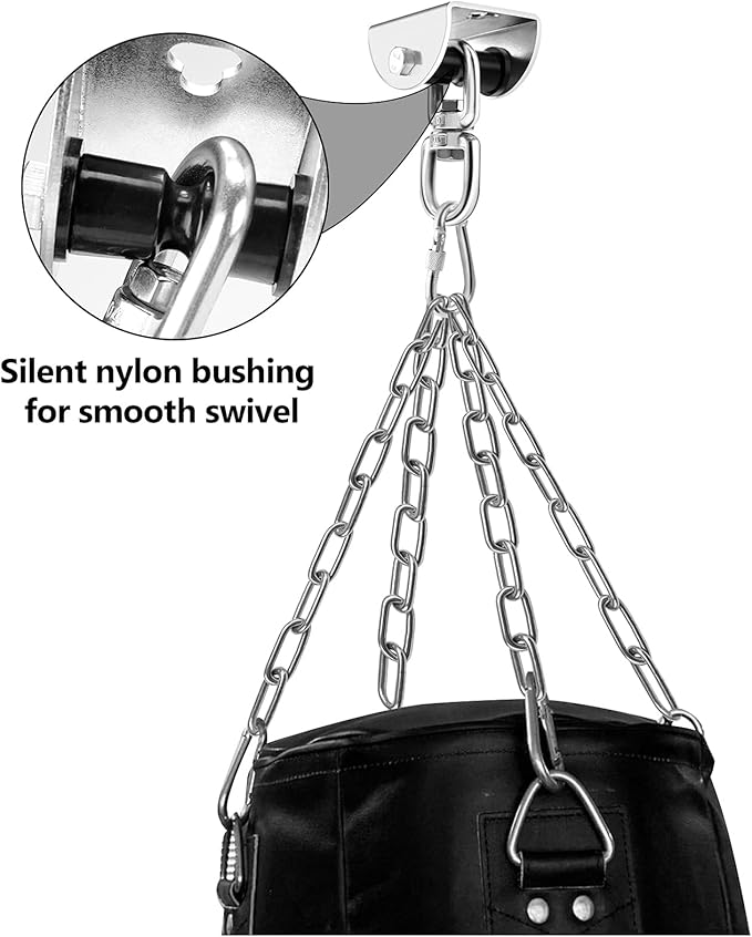 Eapele Heavy Bag Hanger, Punching Bag Mount for Ceiling 360° Swivel Wood Beam Holder for Boxing Bag, Heavy Bag, Gym Punching Bag, Speed Bag, Aerial Yoga Swing, Gymnastic Rings, Sandbag, Hammock