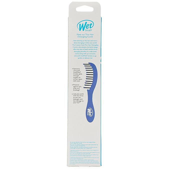 Wet Brush Custom Care Thin Hair Detangling Comb Purple