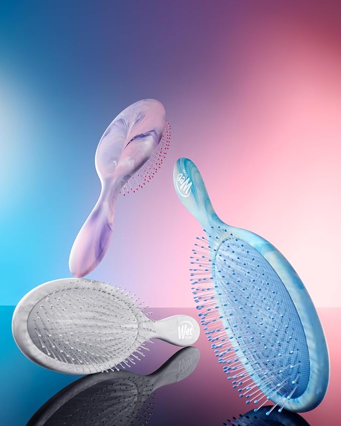 Wet Brush Original Detangler, Grey (Matte Marble), Ultra-Soft IntelliFlex Bristles Glide Through Tangles, Detangling Hair Brush (Wet & Dry), Women & Men, Limited Edition