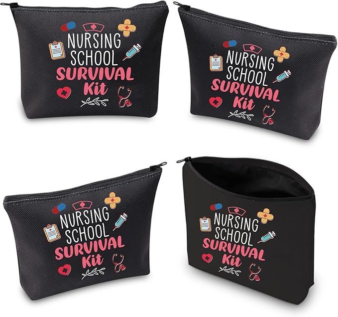 WCGXKO Nurse Gift Nurse Cosmetics Gift Nursing School Survival kit Gift for RN CNA LPV BSN LVP (NURSING SCHOOL black)
