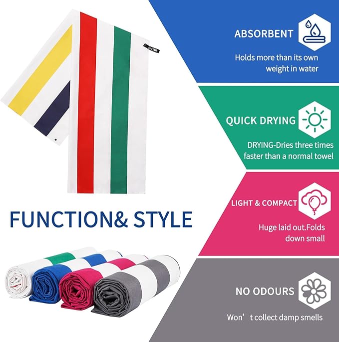 BAGAIL Camping Towel with EVA Case
