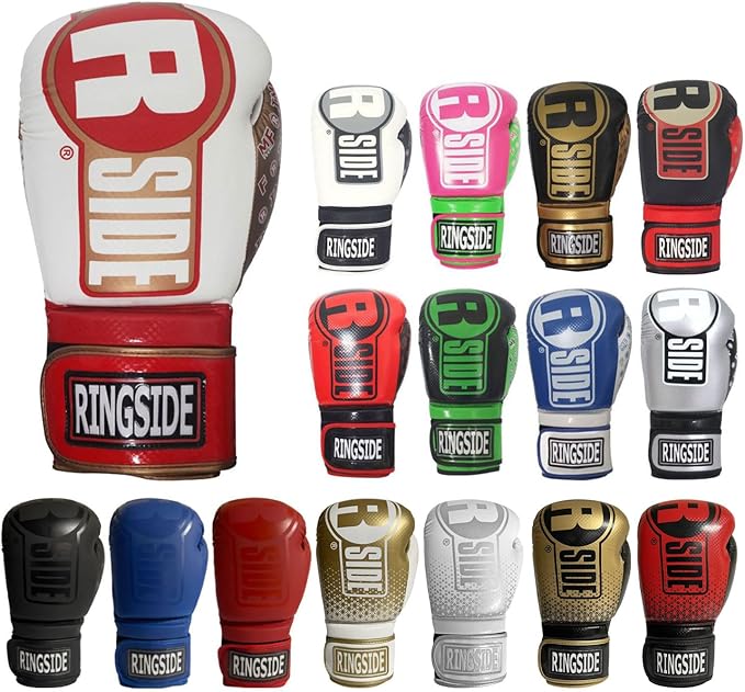 Ringside Apex Flash Sparring Gloves, IMF-Tech Boxing Gloves with Secure Wrist Support, Synthetic Boxing Gloves for Men and Women, Red and White, 16 Oz