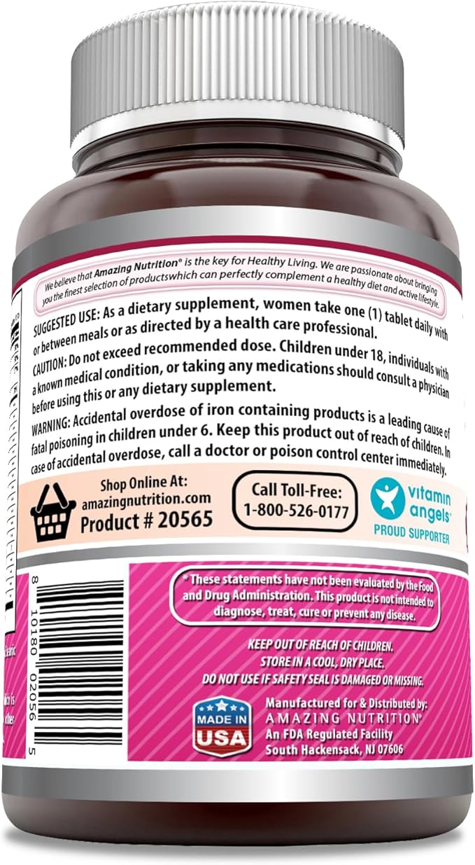 Amazing Formulas Multivitamin Food Based Tablets | Perfect Blend of Vitamins, Minerals, 25 Million CFU probiotics (Women's One Multiple, 150 Count)