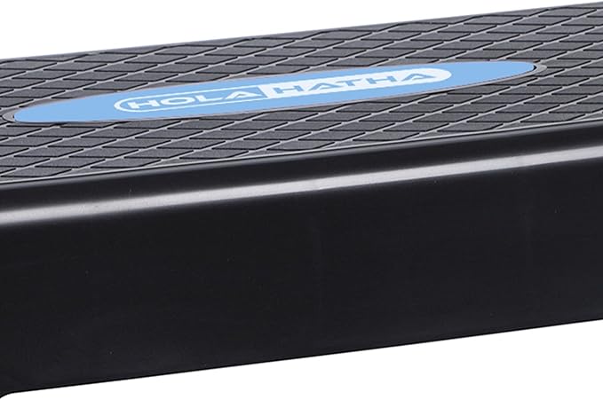 HolaHatha Compact Portable Aerobic Step Platform Exercise Fitness Equipment, Cardio Stepper with Adjustable Height for Home Gym