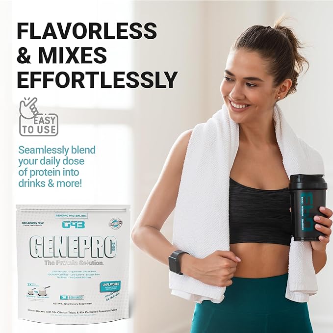 Unflavored Protein Powder - New Formula - Lactose-Free, Gluten-Free, & Non-GMO Whey Isolate Supplement Shake (3rd Generation, 128 Servings)