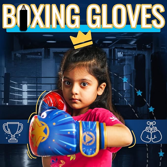 WYOX Kids Boxing Gloves 4oz 6oz 8oz โ Youth Punching Gloves for Boys & Girls Ages 3โ15 โ Sparring Gloves for Punching Bag, Kickboxing, Muay Thai, MMA โ Boxing Gloves for Kids Training Set