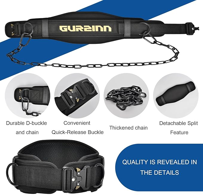 Dip Belt With Chain For 2 in 1