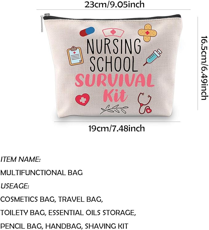 WCGXKO Nurse Gift Nurse Cosmetics Gift Nursing School Survival kit Gift for RN CNA LPV BSN LVP (NURSING SCHOOL)