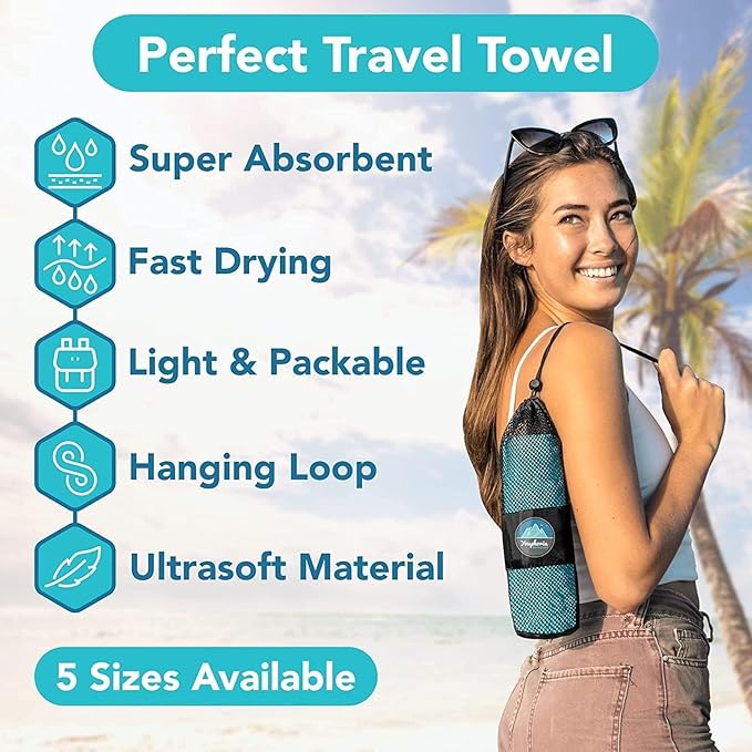 Youphoria Microfiber Travel Towel Fast Drying Lightweight -
