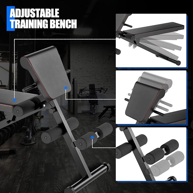 foldable Multi-Functional Weight Bench 440lbs…