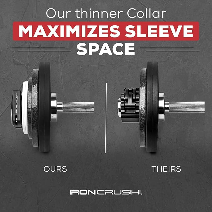 Iron Crush Olympic Barbell Clips - Adjustable &