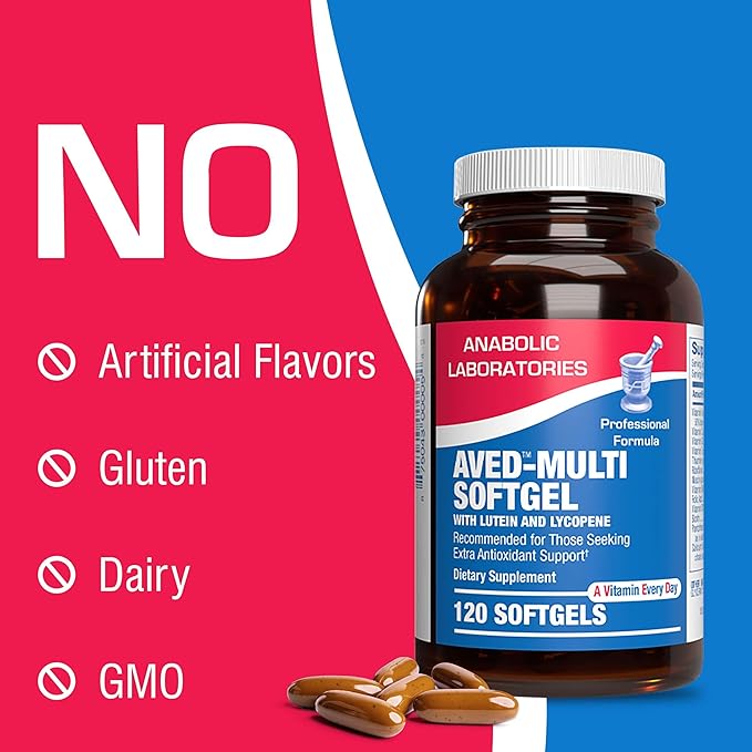 Anabolic Laboratories Daily Multivitamin for Men and Women - 120 Daily Multi Vitamin and Minerals Supplement Softgels for Daily Health