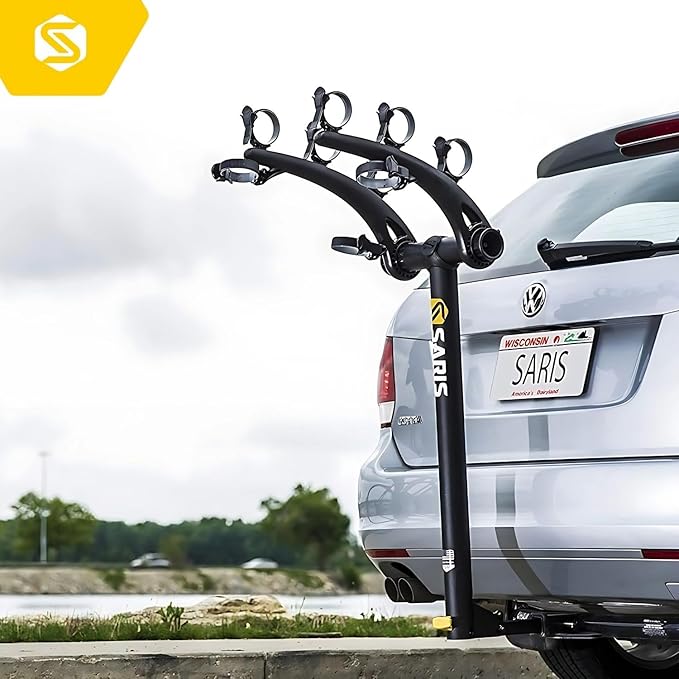 Saris Bones 3-Bike Hitch Rack Bicycle Carrier, with Easy Fold Design and Tilting Base