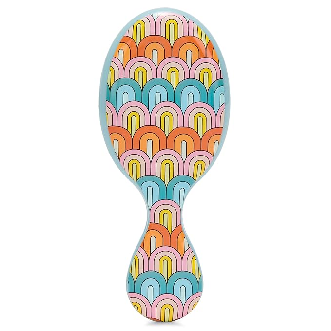 Wet Brush Mini Detangler Hair Brush, Rainbow (Sun Days), Detangling Travel Hairbrush, Ultra-Soft IntelliFlex Bristles Glide Through Tangles with Ease, Pain-Free, All Hair Types, Limited Edition