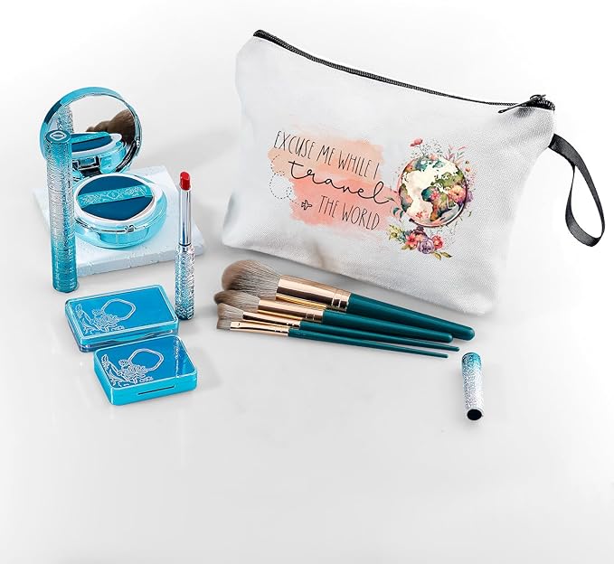 Travel Gifts for International Travelers Women Female Friend Daughter Mom Sister Cosmetic Makeup Bag Organizer Christmas Birthday