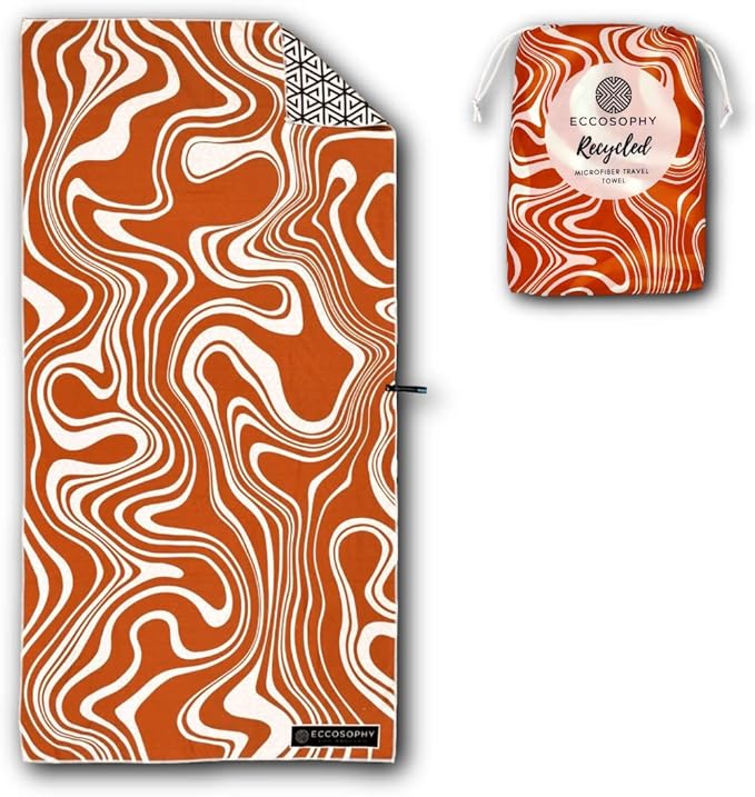 ECCOSOPHY Microfiber Beach Towel - Sand Free Towels 71x35 in