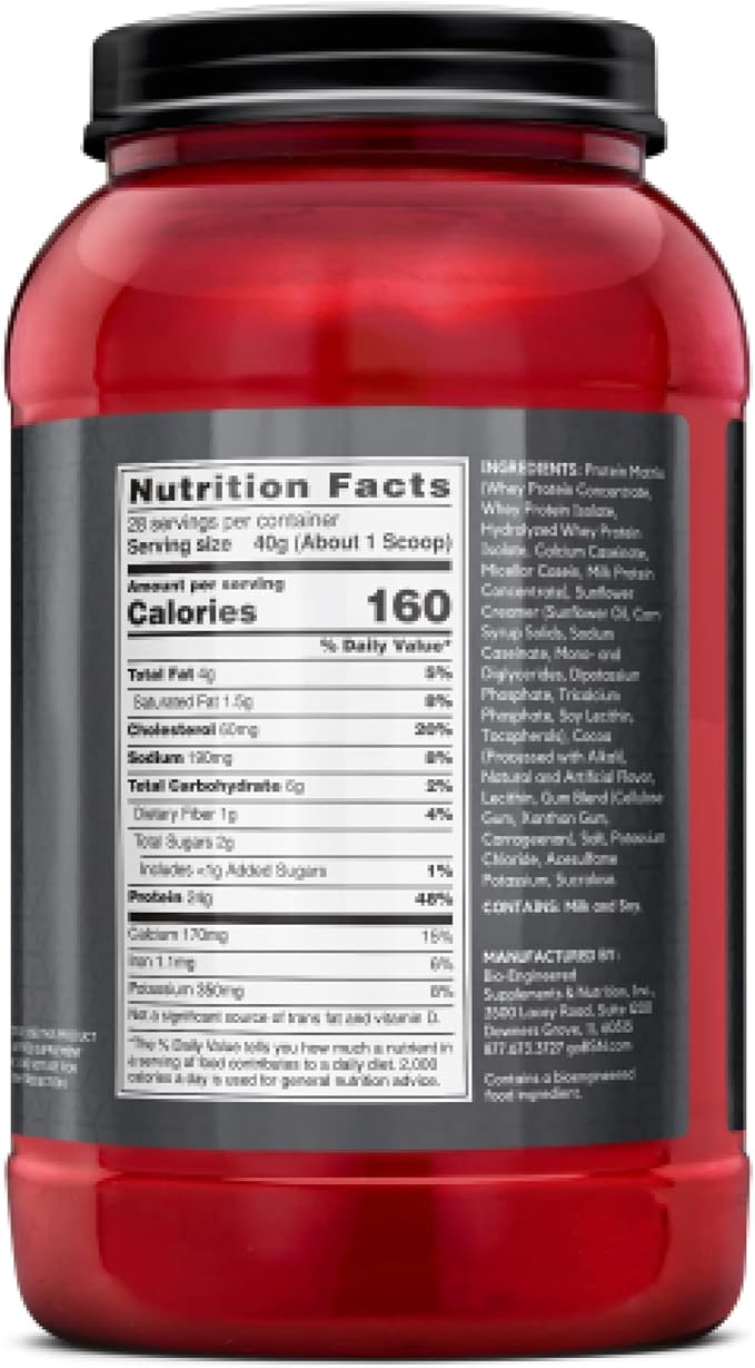 BSN SYNTHA-6 Edge Protein Powder, Chocolate Protein Powder with Hydrolyzed Whey, Micellar Casein, Milk Protein Isolate, Low Sugar, 24g Protein, Chocolate Milkshake, 28 Servings