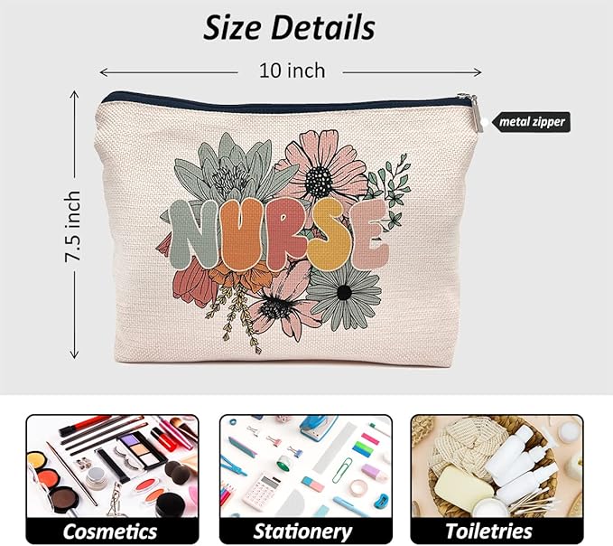 IWXYI Nurse Accessories For Work,Nurse Zipper Pouch,Nurse Gifts For Women,Nurse Makeup Bag Case Bags Zipper Pouch Travel Toiletry Gifts For Women Nurse,Nurse Gift,Nurses Day Gift