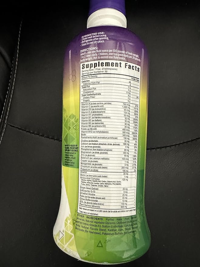 Youngevity Ultimate Classic - Multi-Vitamin & Mineral Complex | Natural Source of Essential Daily Nutrients | Highly Absorbable Liquid | (4)