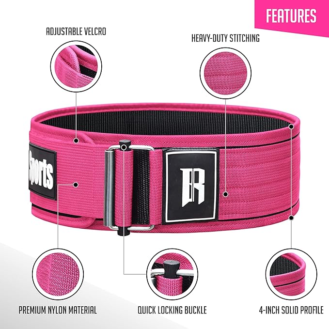 RIMSports Quick Locking Weight Lifting Belt Premium Lifting