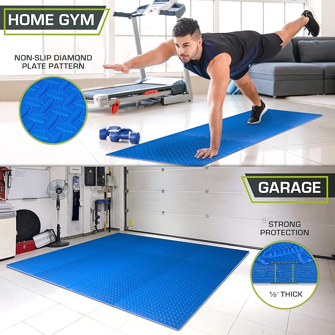 ProsourceFit Puzzle Exercise Mat ½ in
