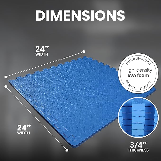 BalanceFrom Puzzle Exercise Mat with EVA Foam Interlocking