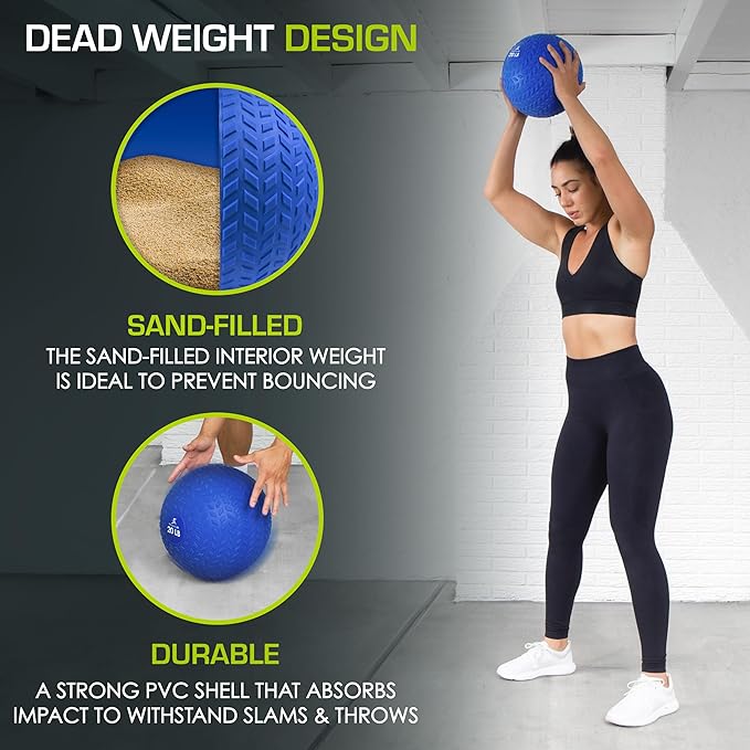 ProsourceFit Slam Medicine Balls 5 10, 15, 15, 20, 20, 25, 25, 30, 30, 50lbs 50lbs Smooth