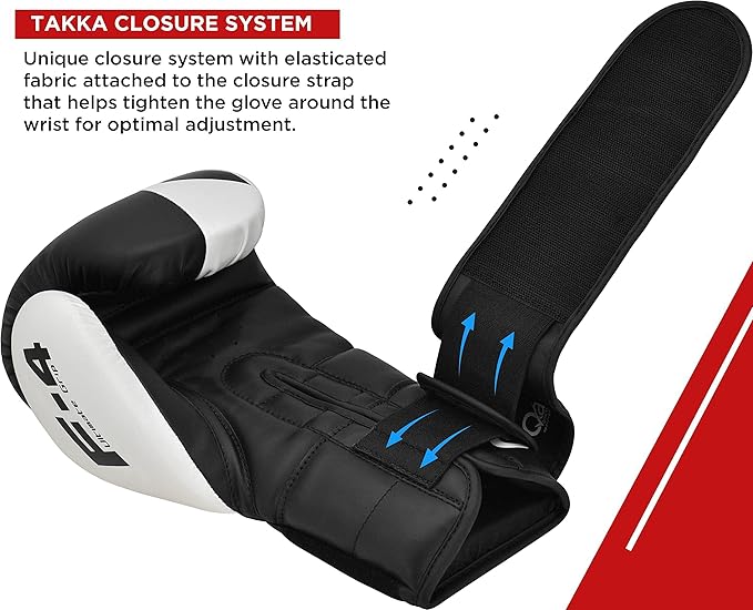 RDX Boxing Gloves, Maya Hide Leather Training Gloves for Muay Thai, Kickboxing, Sparring, Punch Bag, Punching Bag, Kickboxing Gloves, Martial Arts Training, Home Gym, Men, Women, 8 10 12 14 16 oz