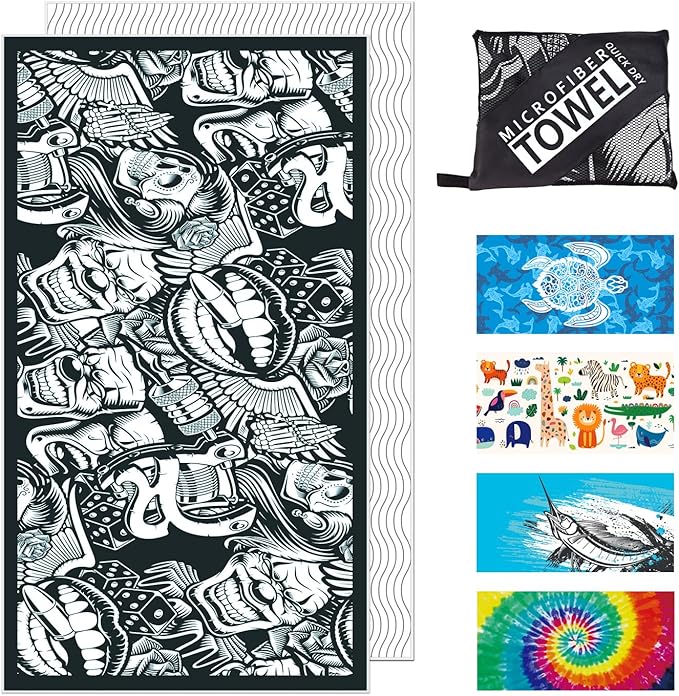 Beach Towel - Microfiber Beach Towels(71" x 40" 1Pcs) -