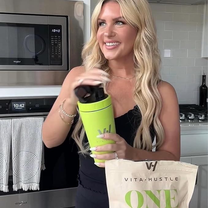VitaHustle ONE - Superfood Meal Replacement Shake, Plant Based Protein Powder, Vegan. 86 Superfoods, Vitamins, & Minerals, Ashwagandha, Adaptogens. Founded by Kevin Hart. (Vanilla) 15 Servings