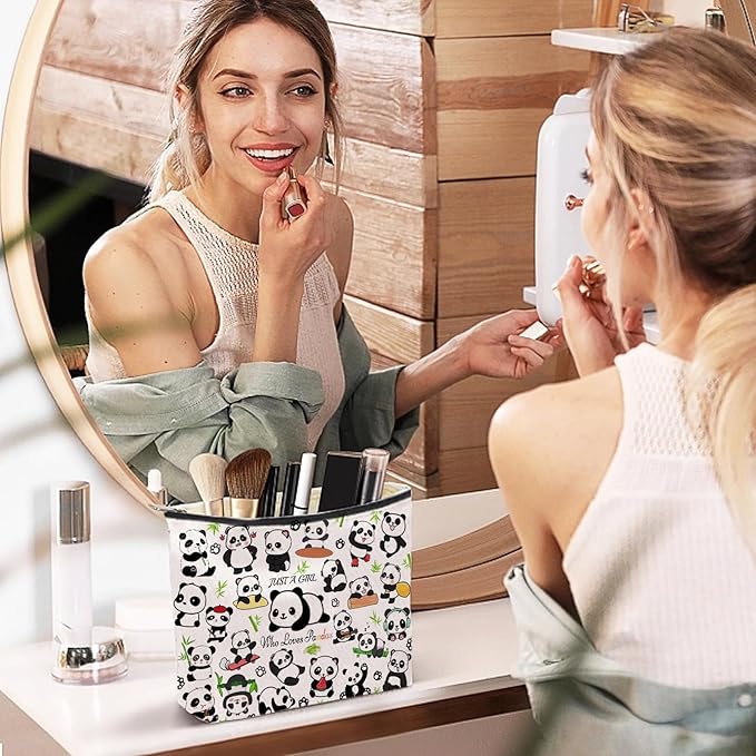 Panda Makeup Bags, Panda Gifts for Women, Funny Cosmetic Bag Birthday Christmas Gifts for Her, Sister, Daughter, Women